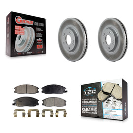 Front Coated Disc Brake Rotors And Ceramic Pads Kit For Kia Amanti Hyundai XG350