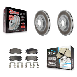 Rotors de frein à disque avec revêtement avant et kit de plaquettes en céramique pour Mazda 6 2003-2005 
