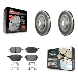 Front Coated Disc Brake Rotors & Ceramic Pad Kit For Nissan Murano Altima Maxima