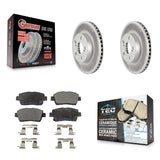 [Front] 2004-2009 Toyota Prius Premium Coated Rotors & Ceramic Pads Brake Kit For Max Braking