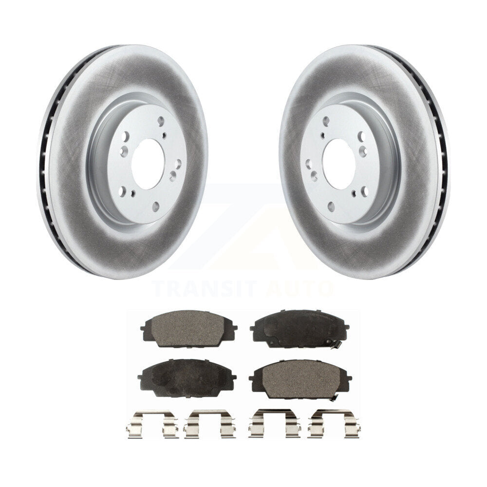 Front Coated Disc Brake Rotors And Ceramic Pad Kit For Honda Civic Acura RSX CSX