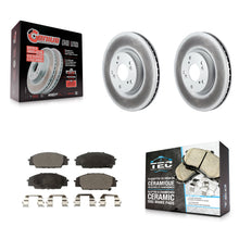 Charger l'image dans la galerie, Front Coated Disc Brake Rotors And Ceramic Pad Kit For Honda Civic Acura RSX CSX