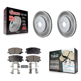 Front Coated Brake Rotor Ceramic Pad Kit For Lexus Toyota Highlander RX350 RX330