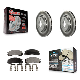 Front Coat Disc Brake Rotor Ceramic Pad Kit For Mitsubishi Lancer Outlander PHEV