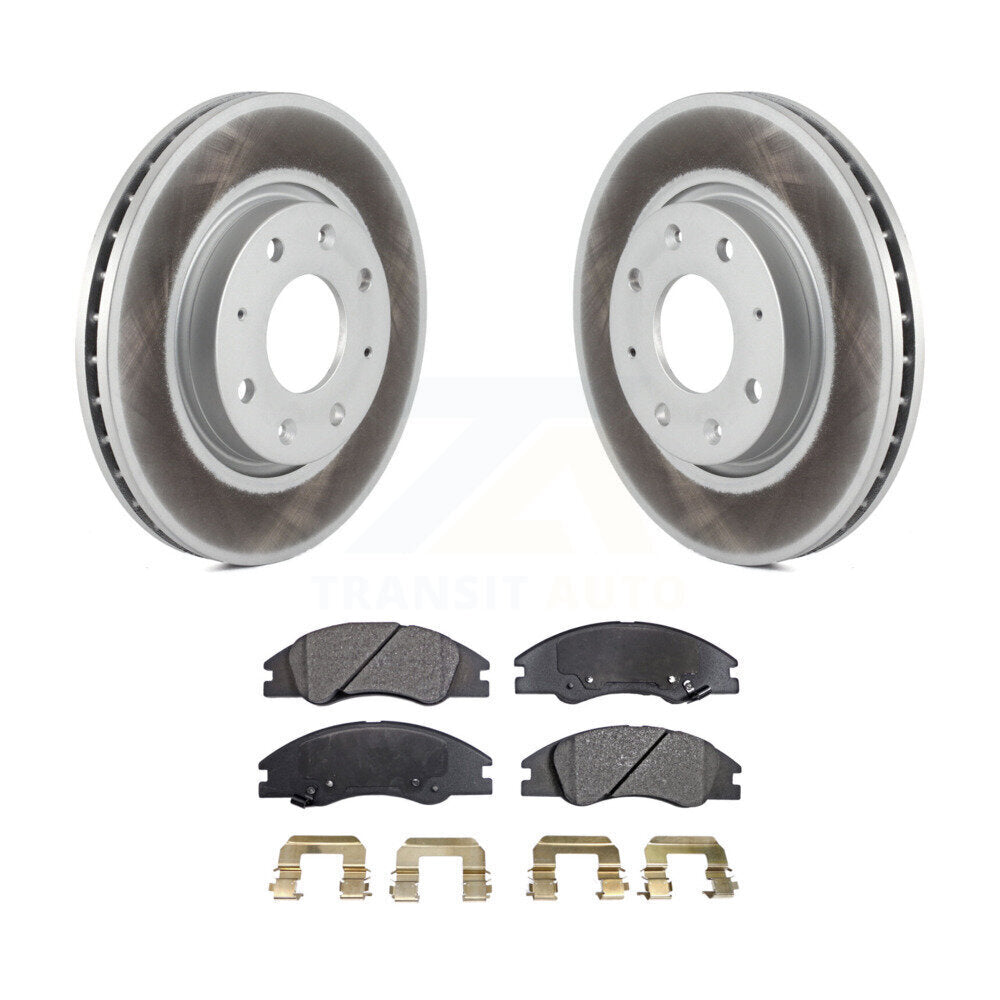 Front Coated Disc Brake Rotors And Ceramic Pads Kit For Kia Spectra Spectra5