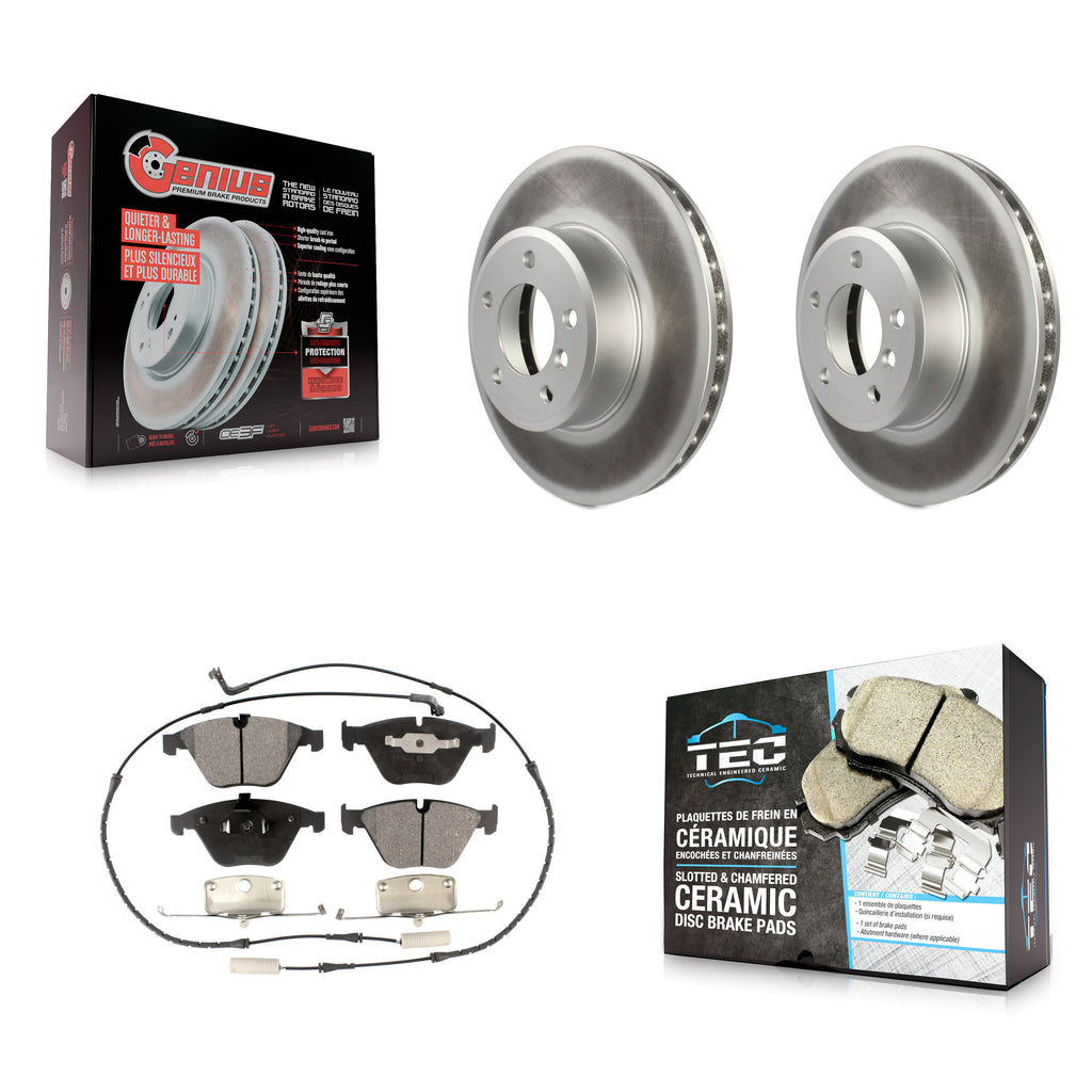 Front Coat Brake Rotor Ceramic Pad Kit For BMW 530i 528i 525i 530xi 535xi xDrive