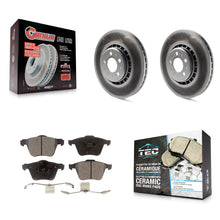 Charger l'image dans la galerie, Front Coat Brake Rotors Ceramic Pad Kit For Volvo XC90 With 336mm Diameter Rotor