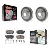 Front Coated Disc Brake Rotors & Ceramic Pad Kit For Hyundai Accent Kia Rio Rio5