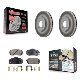 Front Coated Brake Rotor Ceramic Pad Kit For Hyundai Tucson Kia Sportage Soul EV