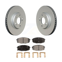 Charger l&#39;image dans la galerie, Front Coated Disc Brake Rotors And Ceramic Pads Kit For Kia Forte Koup Forte5