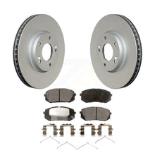 Load image into Gallery viewer, Front Coated Disc Brake Rotors And Ceramic Pads Kit For Hyundai Sonata