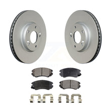 Charger l&#39;image dans la galerie, Front Coated Disc Brake Rotors Ceramic Pad Kit For 2006-2010 Hyundai Sonata 3.3L