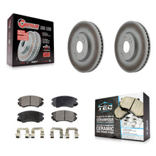 Charger l'image dans la galerie, [Front] 2006-2010 Hyundai Sonata 3.3L Premium Coated Rotors &amp; Ceramic Pads Brake Kit For Max Braking