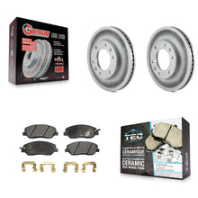 Charger l'image dans la galerie, Front Coated Disc Brake Rotor &amp; Ceramic Pad Kit For Kia Sedona Hyundai Entourage