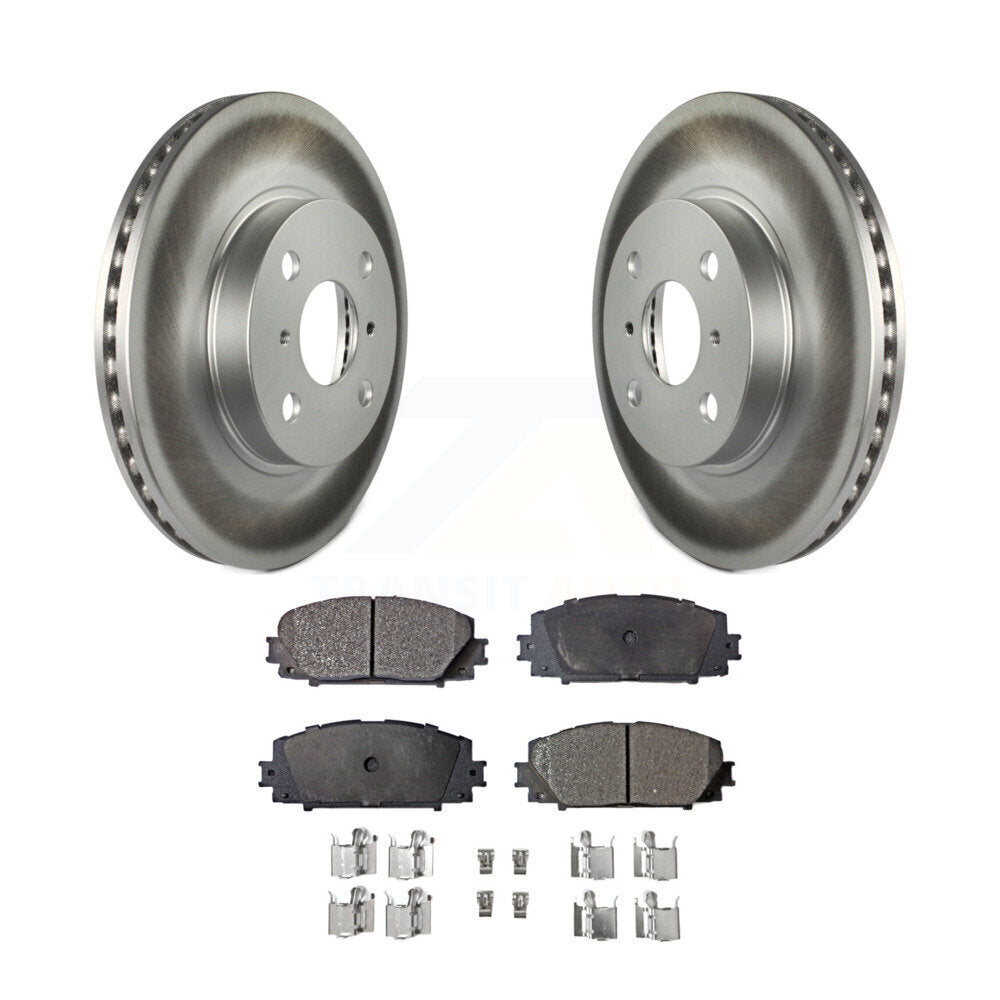 Front Coated Disc Brake Rotors Ceramic Pad Kit For Toyota Yaris Prius C Scion iQ