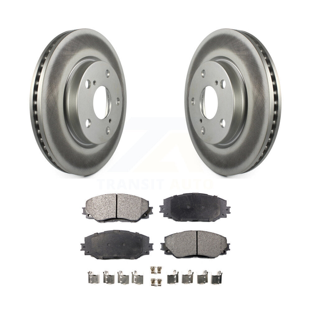 Front Coated Brake Rotors Ceramic Pad Kit For Toyota RAV4 Scion xB Prius V Lexus