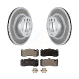Front Coated Brake Rotors Ceramic Pad Kit For BMW 323i With 338mm Diameter Rotor