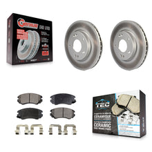 Charger l'image dans la galerie, Front Coated Disc Brake Rotors And Ceramic Pads Kit For Hyundai Elantra