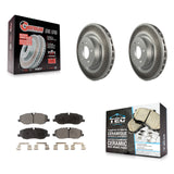 Front Coated Brake Rotor Ceramic Pad Kit For Land Rover Range Sport Supercharged