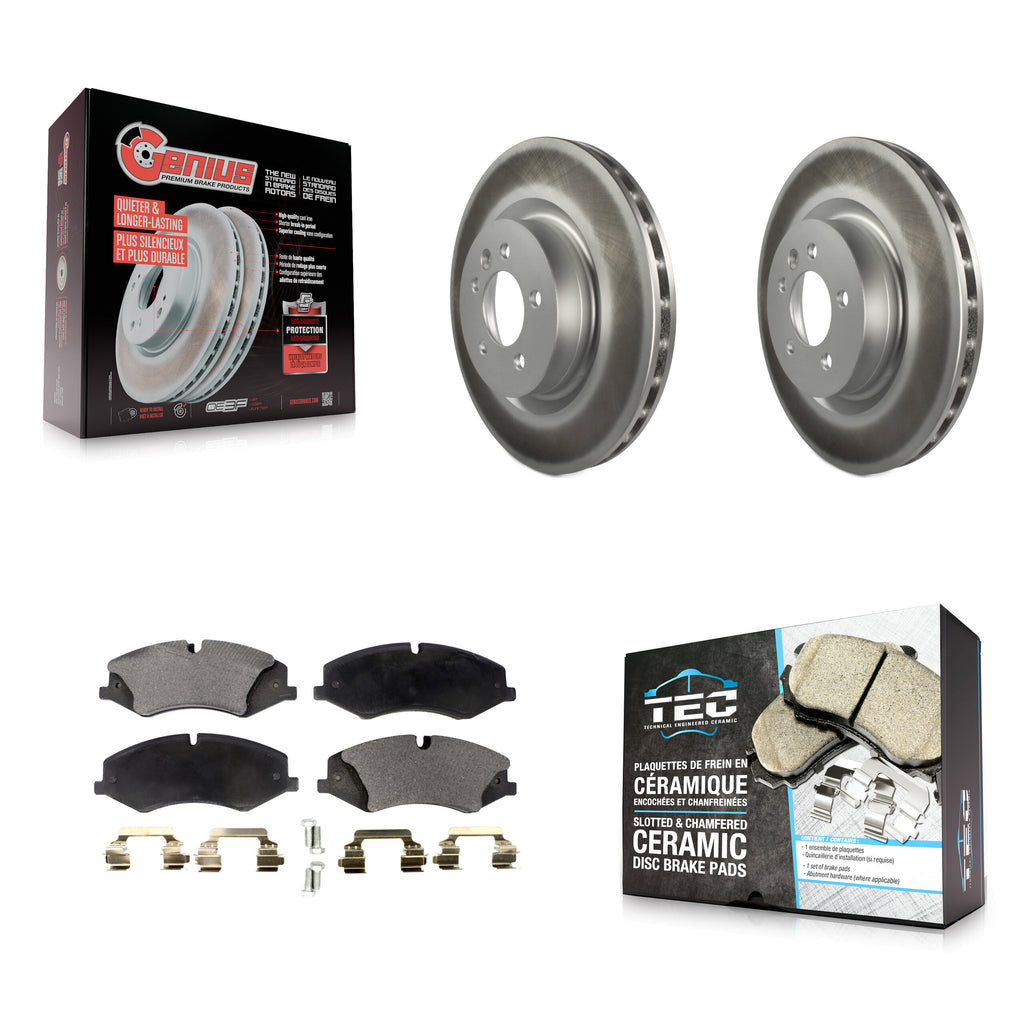Front Coat Brake Rotors Ceramic Pad Kit For Land Rover Range Sport LR4 Discovery