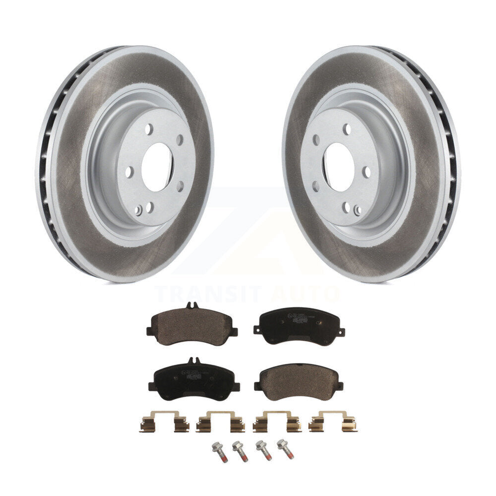 Front Coated Disc Brake Rotors & Ceramic Pad Kit For Mercedes-Benz GLK350 GLK250