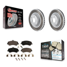 Charger l'image dans la galerie, Front Coated Disc Brake Rotors &amp; Ceramic Pad Kit For Mercedes-Benz GLK350 GLK250