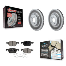 Charger l'image dans la galerie, Front Coated Disc Brake Rotors And Ceramic Pads Kit For Ford Transit Connect