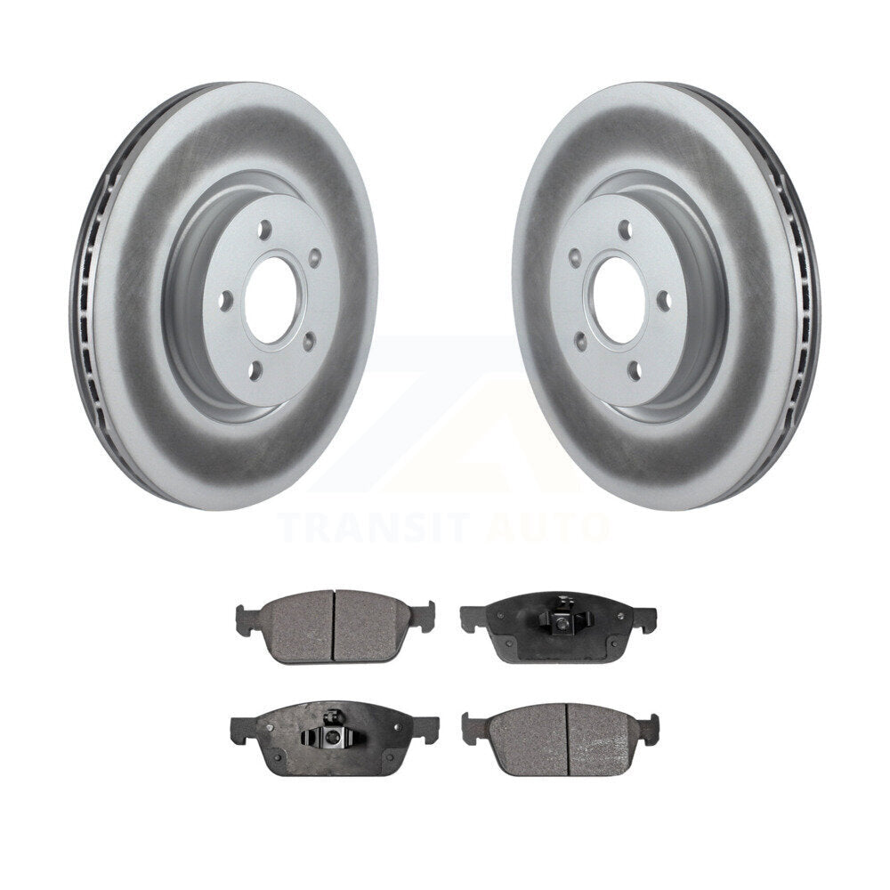 Front Coated Brake Rotor Ceramic Pad Kit For Ford Escape Transit Connect Lincoln