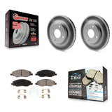 [Front] 2008 Nissan Versa 4-Wheel ABS Premium Coated Rotors & Ceramic Pads Brake Kit For Max Braking