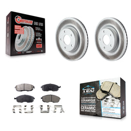 Front Coated Disc Brake Rotors And Ceramic Pads Kit For Nissan Altima