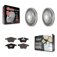 Charger l'image dans la galerie, Front Coated Disc Brake Rotors And Ceramic Pads Kit For Mazda 3