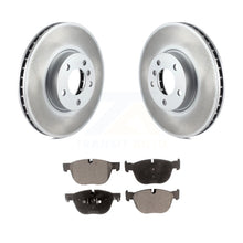 Load image into Gallery viewer, Front Coated Disc Brake Rotors And Ceramic Pads Kit For BMW X5 X6