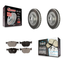 Charger l'image dans la galerie, Front Coated Disc Brake Rotors And Ceramic Pads Kit For BMW X5 X6