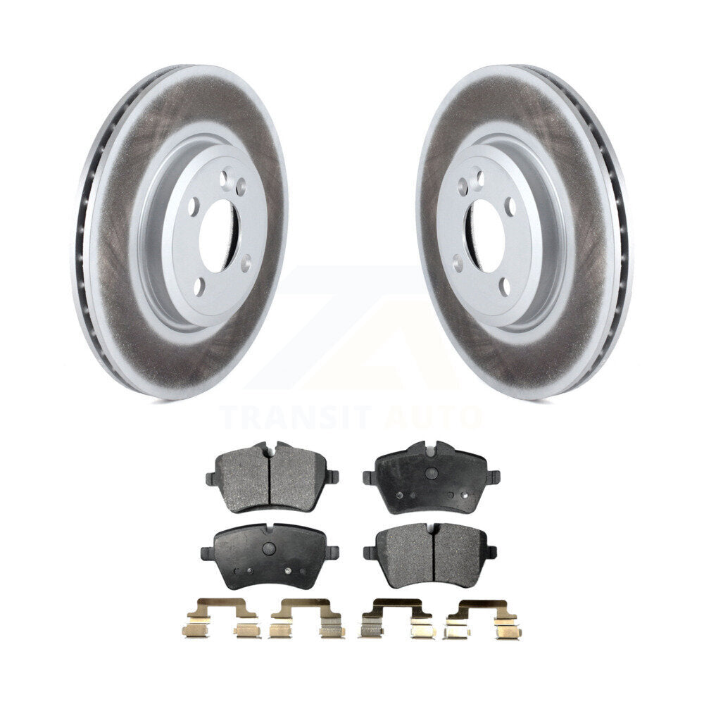 Front Coated Disc Brake Rotors And Ceramic Pads Kit For Mini Cooper Countryman