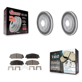 Front Coated Brake Rotor & Ceramic Pad Kit For Nissan TITAN Armada INFINITI QX80
