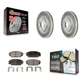 [Front] 2007-2012 Hyundai Veracruz Premium Coated Rotors & Ceramic Pads Brake Kit For Max Braking