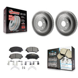 Front Coated Disc Brake Rotors And Ceramic Pads Kit For Nissan Sentra Juke