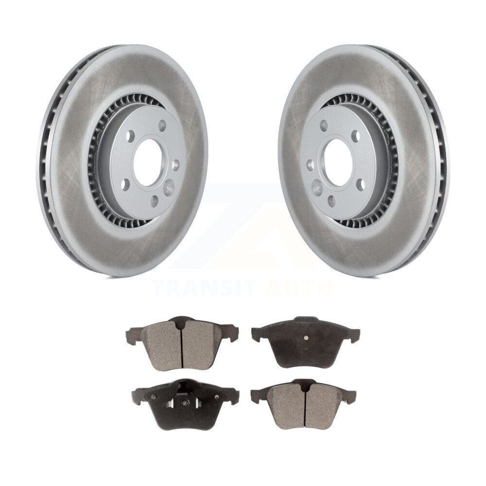 Front Coat Brake Rotors Ceramic Pad Kit For Volvo S60 XC70 S80 V60 Cross Country