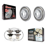 Front Coated Brake Rotor Ceramic Pad Kit For BMW 335i xDrive X1 335d 335xi 335is