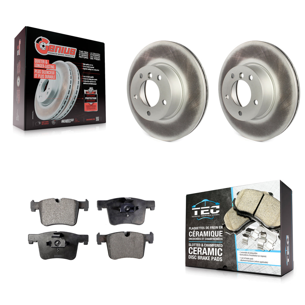 Front Coated Brake Rotor Ceramic Pad Kit For BMW 328i xDrive 320i 330i 428i 430i