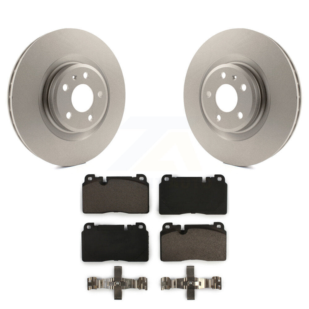 Front Coated Disc Brake Rotors And Ceramic Pads Kit For Audi Q5