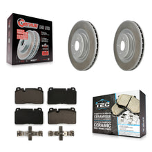 Charger l'image dans la galerie, Front Coated Disc Brake Rotors And Ceramic Pads Kit For Audi Q5