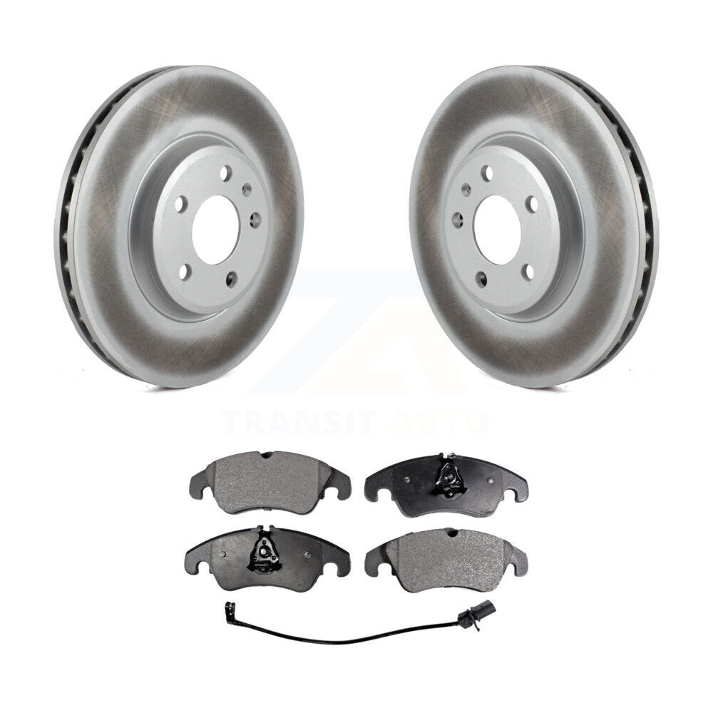 Front Coated Disc Brake Rotors Ceramic Pad Kit For Audi A4 Quattro Q5 A5 allroad