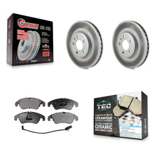 Charger l'image dans la galerie, Front Coated Disc Brake Rotors Ceramic Pad Kit For Audi A4 Quattro Q5 A5 allroad