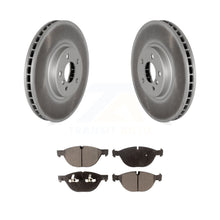 Load image into Gallery viewer, Front Coated Disc Brake Rotors And Ceramic Pads Kit For BMW X5 X6 xDrive50i