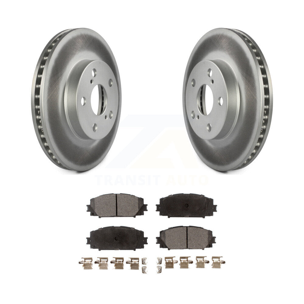 Front Coated Brake Rotor & Ceramic Pad Kit For Toyota Prius Lexus CT200h Plug-In