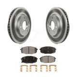 Front Coated Disc Brake Rotors And Ceramic Pads Kit For Kia Forte Koup Forte5