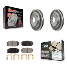 Charger l'image dans la galerie, Front Coated Disc Brake Rotors And Ceramic Pads Kit For Kia Forte Koup Forte5