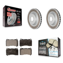 Charger l'image dans la galerie, Front Coated Disc Brake Rotors And Ceramic Pads Kit For Hyundai Genesis Coupe