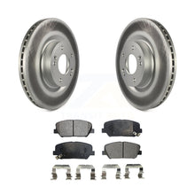 Charger l&#39;image dans la galerie, Front Coated Disc Brake Rotors And Ceramic Pads Kit For Hyundai Genesis Coupe